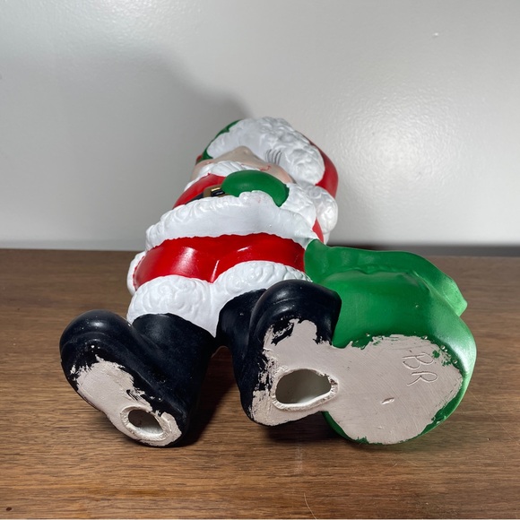Vintage 70's Atlantic Mold Ceramic Santa Boy Big Eyes Santa Elf 11" - Picture 12 of 15